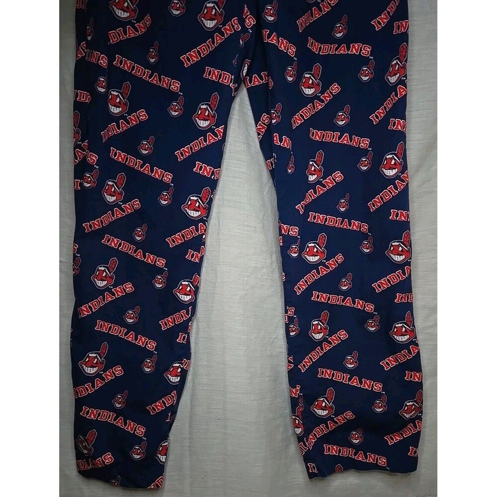 Cleveland Indians Genuine Merchandise Sideline Pajama Pants, Sz Small, Blue/red - Picture 3 of 8